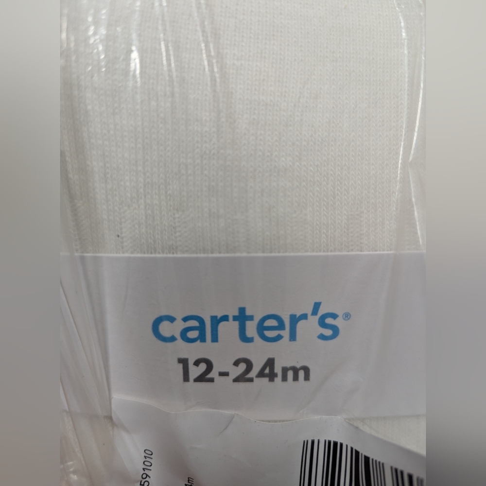 Carter's White Baby Tights 12-24 Months